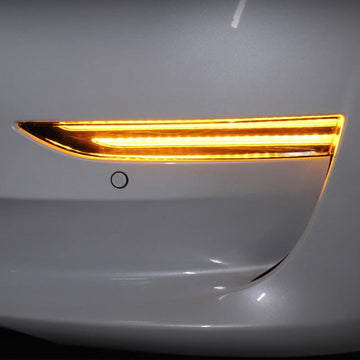 Synth Front Sequential Sweeping Fog Lights & Blinkers V2 For Tesla Model Y 2020-2023 - PimpMyEV