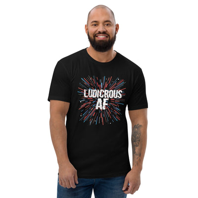 Ludicrous AF Premium Short Sleeve Men's T-shirt For Tesla Enthusiasts - PimpMyEV
