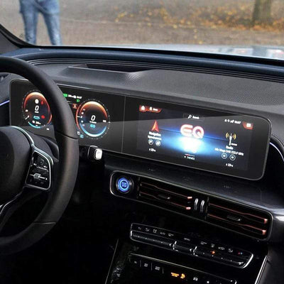 2PCs Tempered Glass 10.25 Navigation Screen Protectors for Mercedes-Benz EQC - PimpMyEV