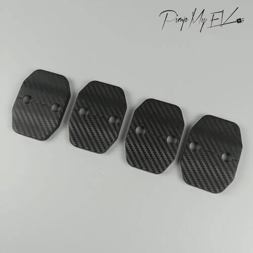 Matte Carbon Fiber Style Door Lock Covers for Mercedes-Benz EQC - PimpMyEV