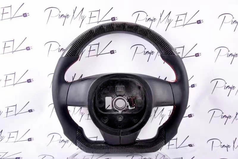 Custom Traditional Circular Round Steering Wheel Replacement for Tesla Model S/X Or Plaid 2021-2022 - PimpMyEV