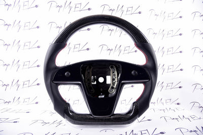 Custom Traditional Circular Round Steering Wheel Replacement for Tesla Model S/X Or Plaid 2021-2022 - PimpMyEV