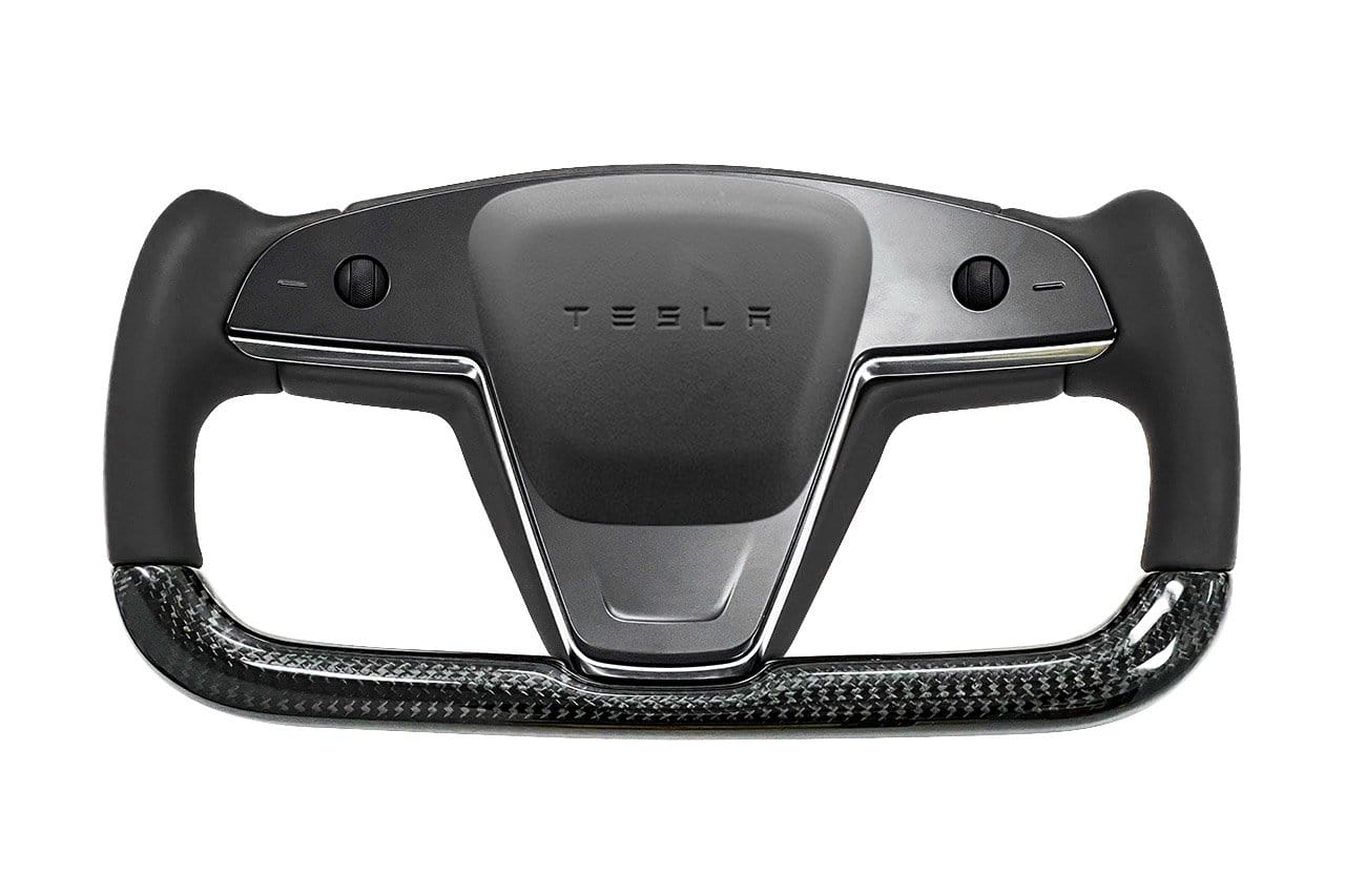 Custom Dry Carbon Yoke Lenkradersatz für Tesla Model S/X oder Plaid  2021-2023