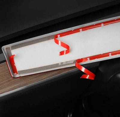 4PCs Red ABS Interior Dashboard & Door Trims Set For Tesla Model 3 2020-2023 - PimpMyEV