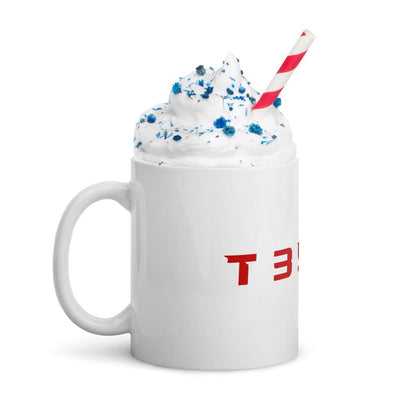 Tesla T35L4 White glossy mug - PimpMyEV