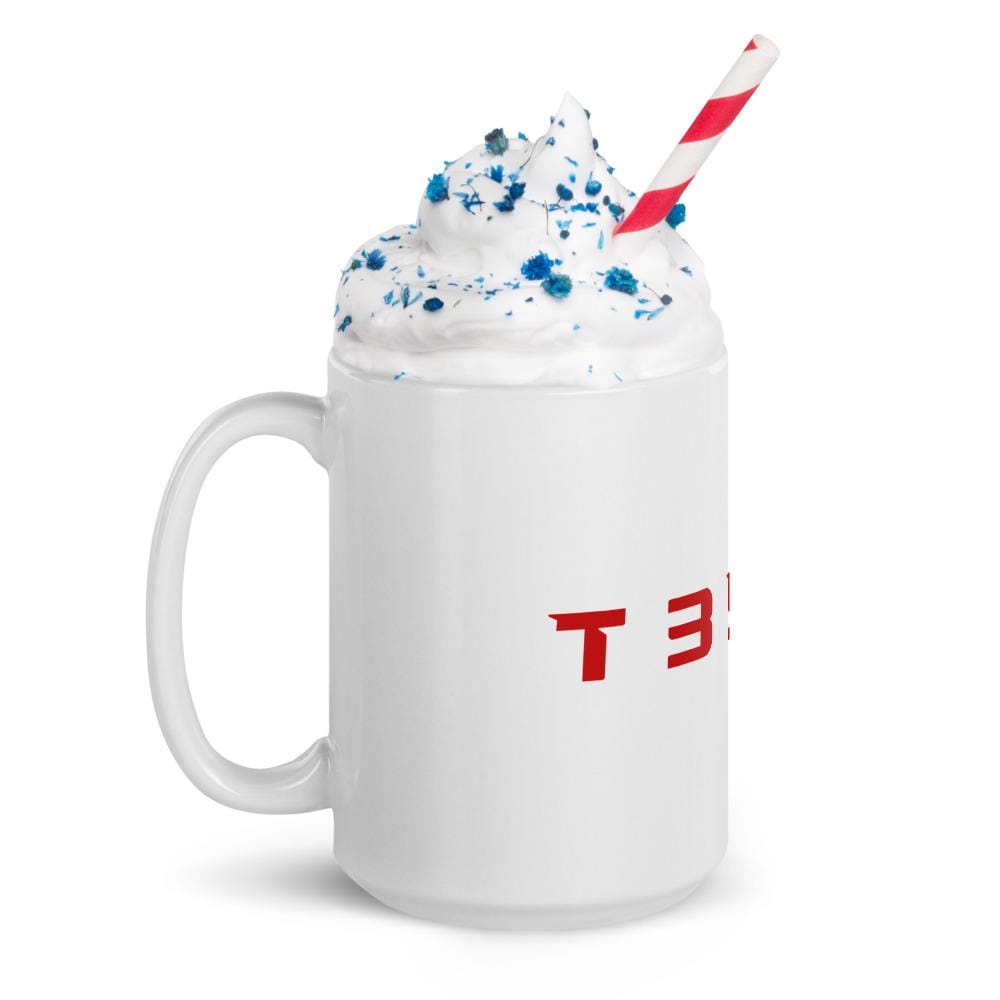 Tesla T35L4 White glossy mug - PimpMyEV