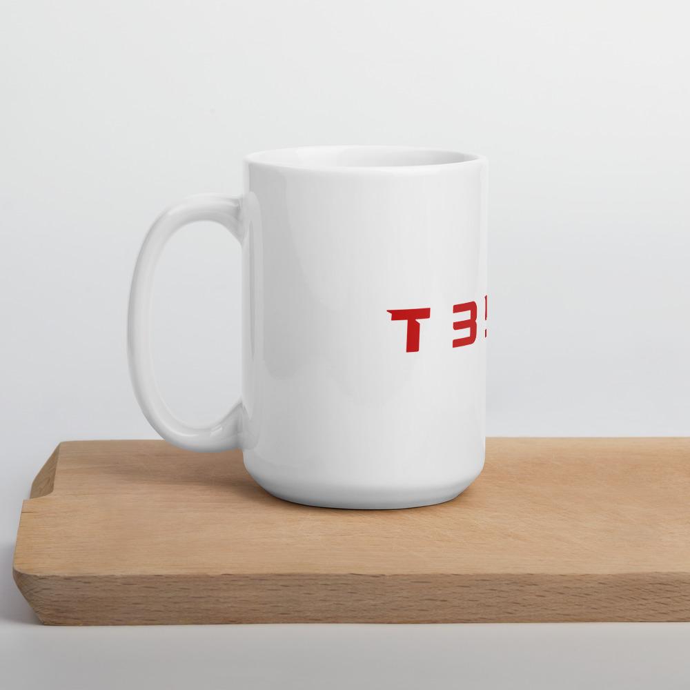 Tesla T35L4 White glossy mug - PimpMyEV