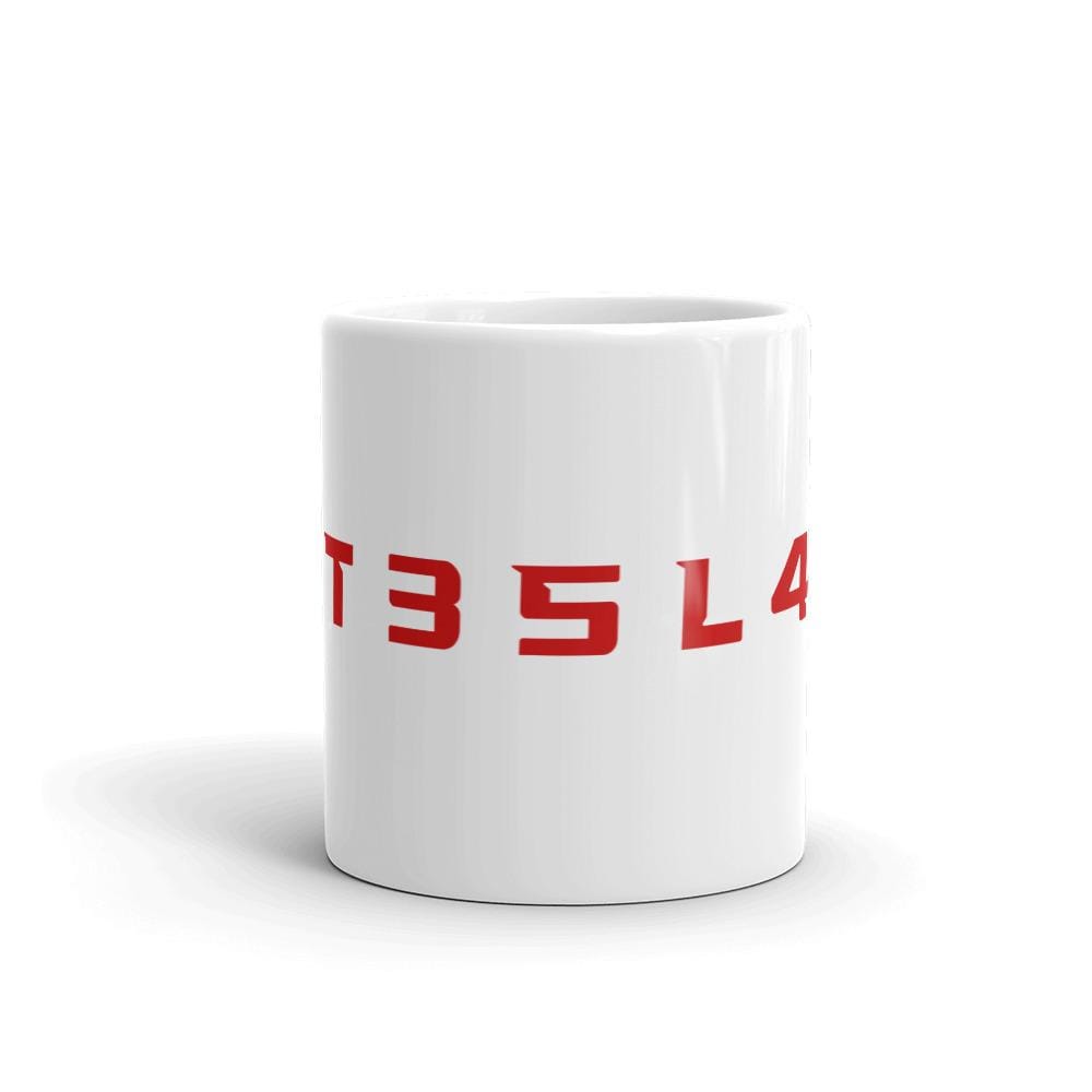 Tesla T35L4 White glossy mug - PimpMyEV