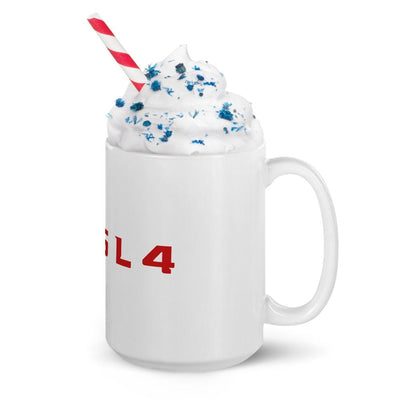 Tesla T35L4 White glossy mug - PimpMyEV