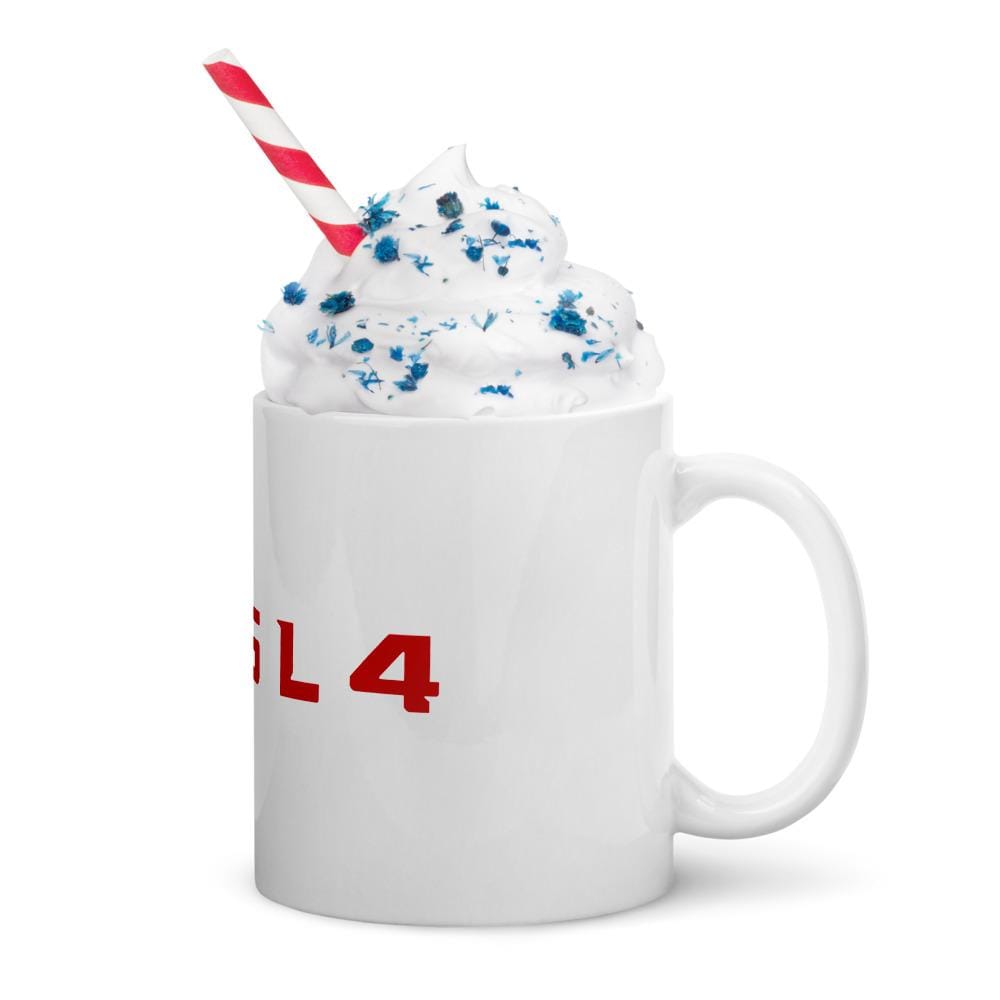 Tesla T35L4 White glossy mug - PimpMyEV