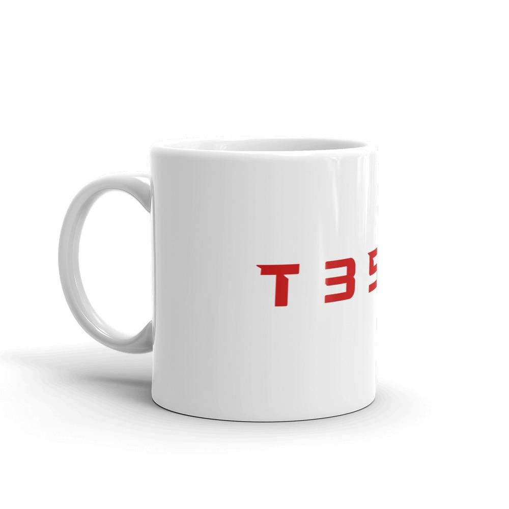 Tesla T35L4 White glossy mug - PimpMyEV