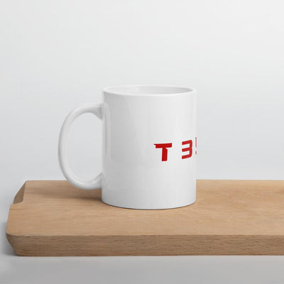 Tesla T35L4 White glossy mug - PimpMyEV