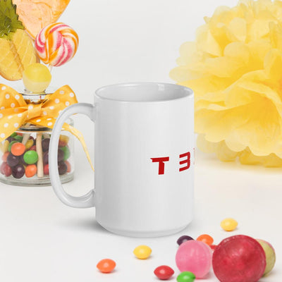 Tesla T35L4 White glossy mug - PimpMyEV