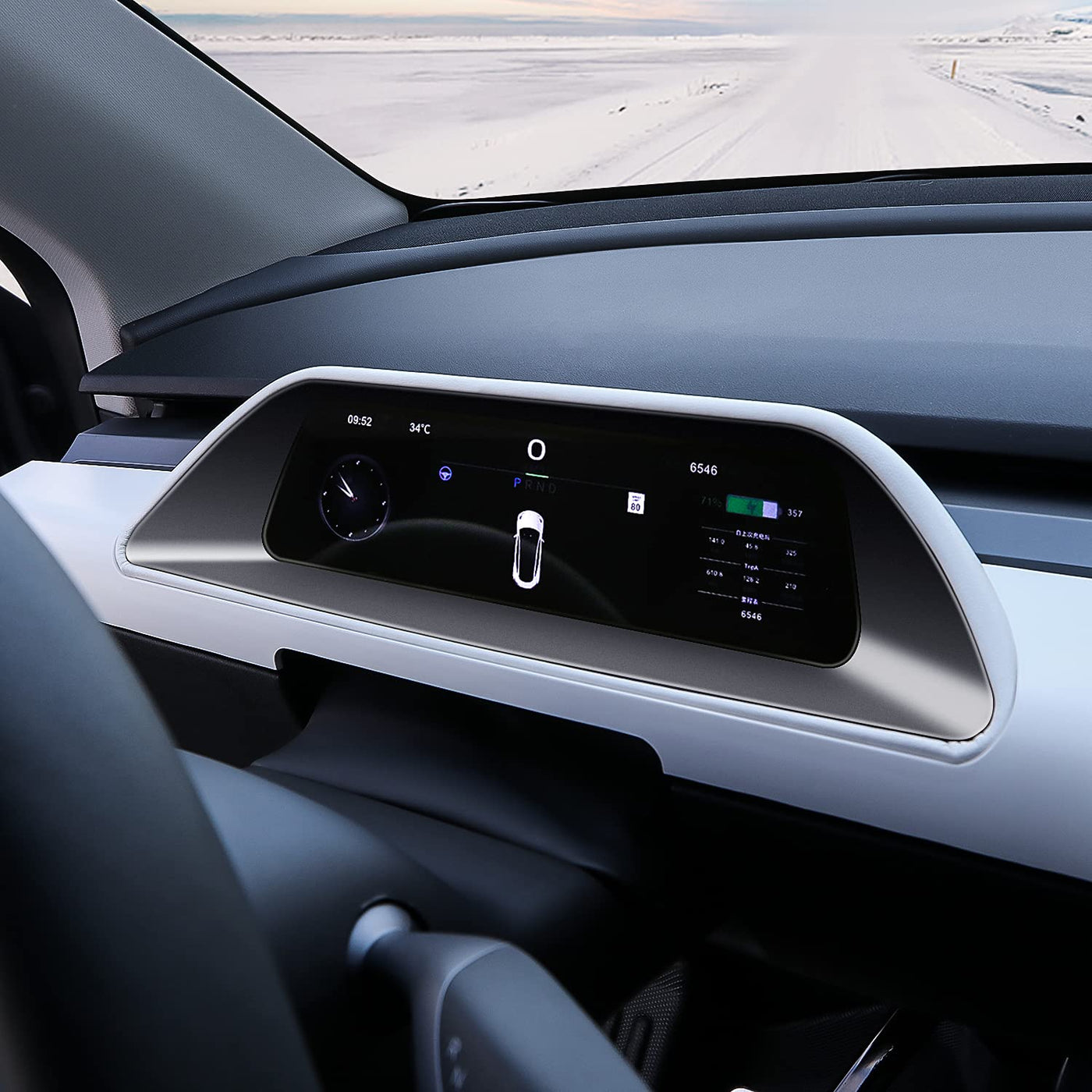 Dashboard-Kombiinstrument-Display in voller Länge für Tesla Model 3  2017-2023