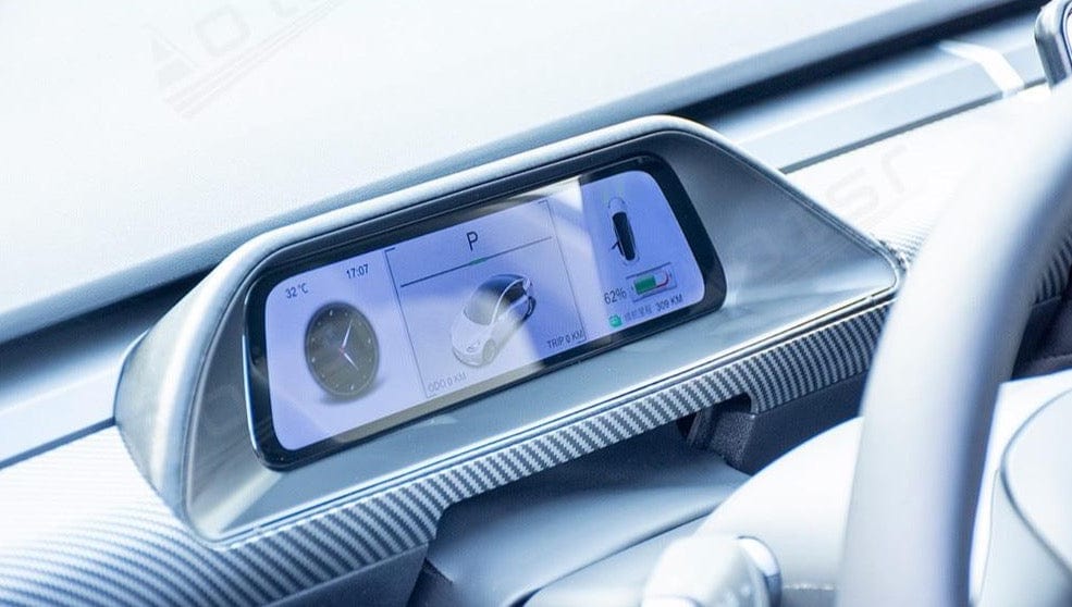 Full Length Dashboard Instrument Cluster Display For Tesla Model 3 2017 ...