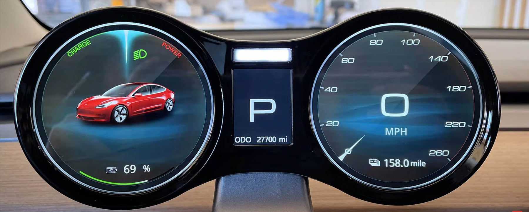 Tesla Instrument Rounded Instrument Cluster Dashboard For Tesla Model 3 2017-2023