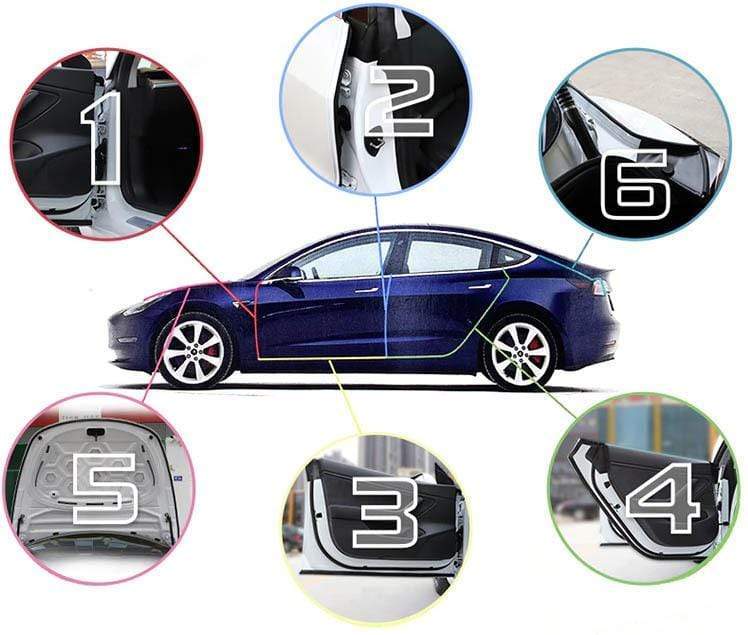 4 Stück Auto Einstiegsleisten Schutzfolie, für Tesla Model 3 Model S Model  X Model Y Türschwelle Lackschutz Kohlefaser Aufkleber Kantenschutz