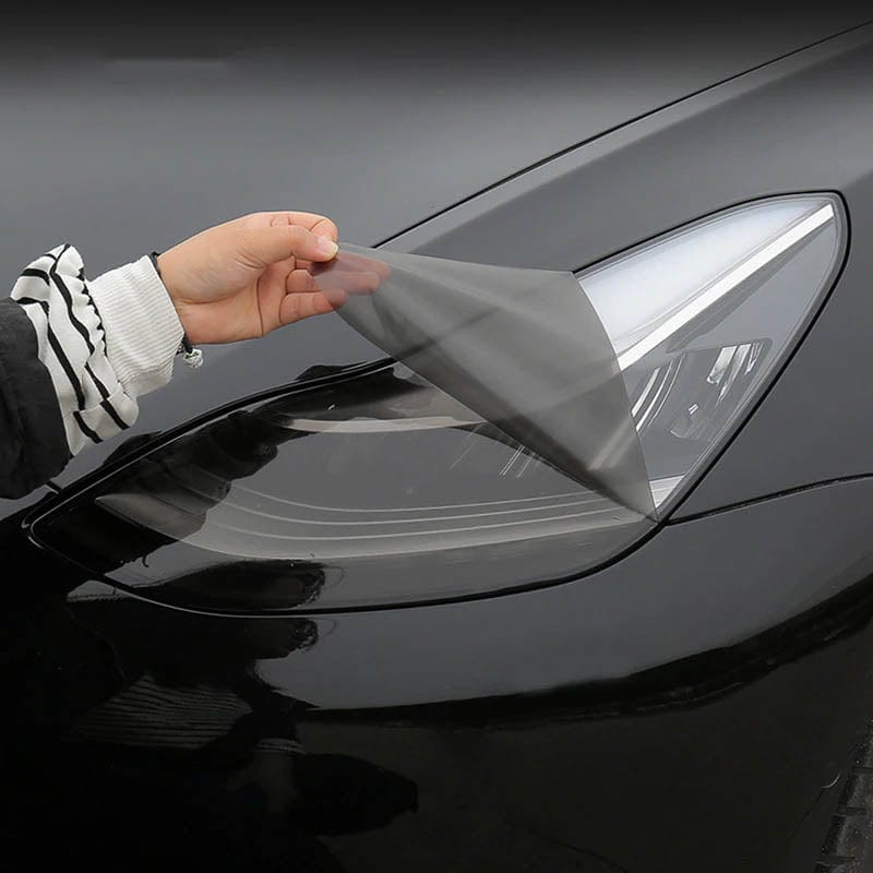 DYETEE Auto-Scheinwerfer-Schutzfolie für Tesla Model Y 2020  Rücklicht-TPU-Aufkleber Tönung geräuchert schwarz transparent dekorieren  Zubehör,F: : Auto & Motorrad