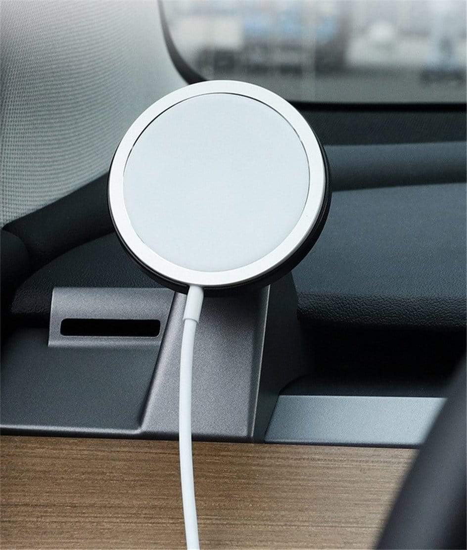 Tesla Dashboard Lenkrad Telefon Halter Magnetische Magsafe Drahtlose Lade  Telefon Halter Für Model 3 / Y (2017-2023)