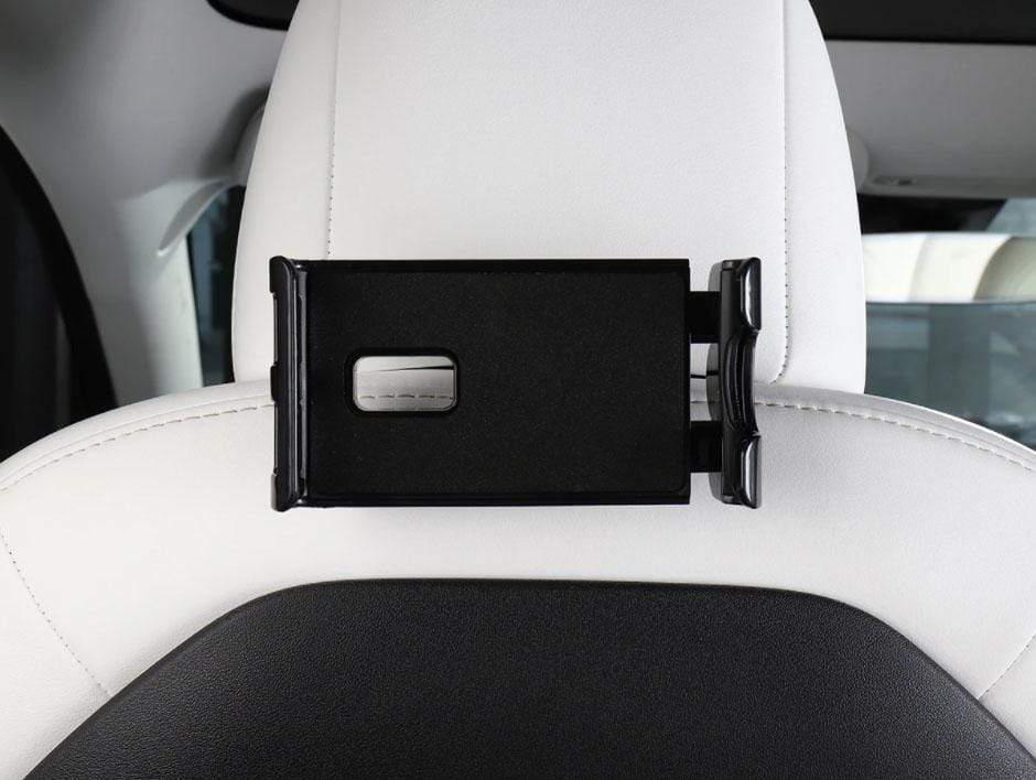 Hinten Sitz Telefon Halter Halterung 360 ° Drehbare Schwarz Auto Kopfstütze  Tablet Stnder Ersatz Für Tesla