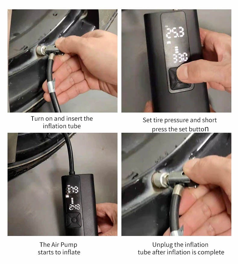 USB-C Portable Tyre Inflator for Cars, Bikes, and Sports