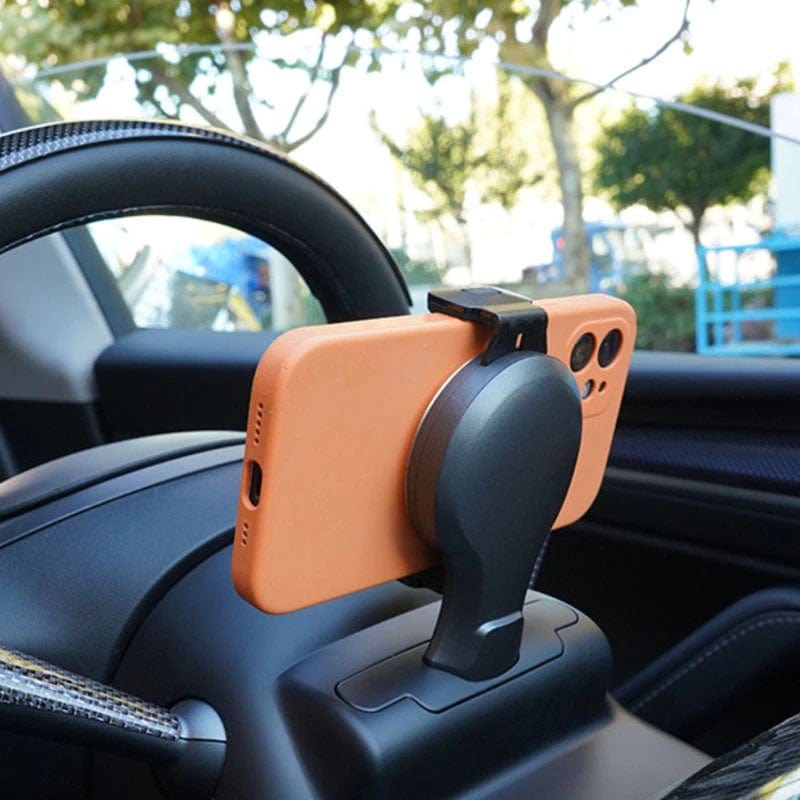 Steering Wheel Phone Holder With Wireless Charging For Tesla Model