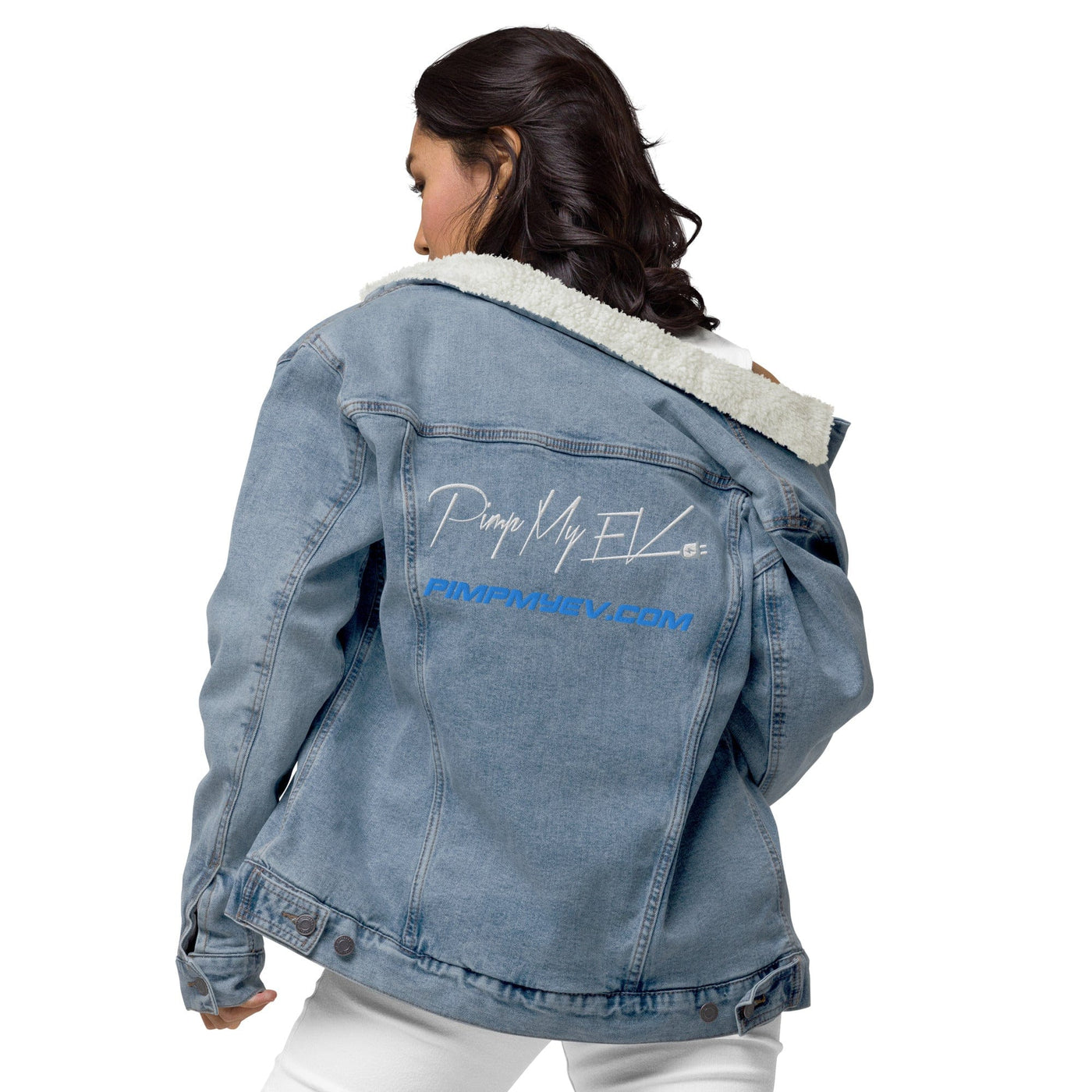 Pimp My EV Unisex Denim Sherpa Jacket - PimpMyEV