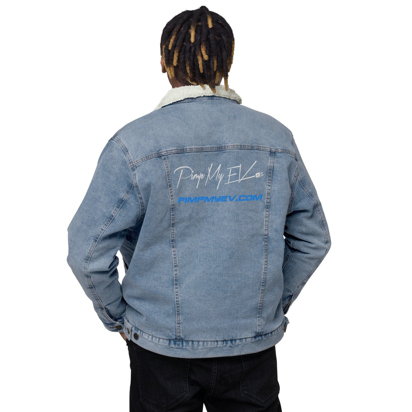 Pimp My EV Unisex Denim Sherpa Jacket - PimpMyEV