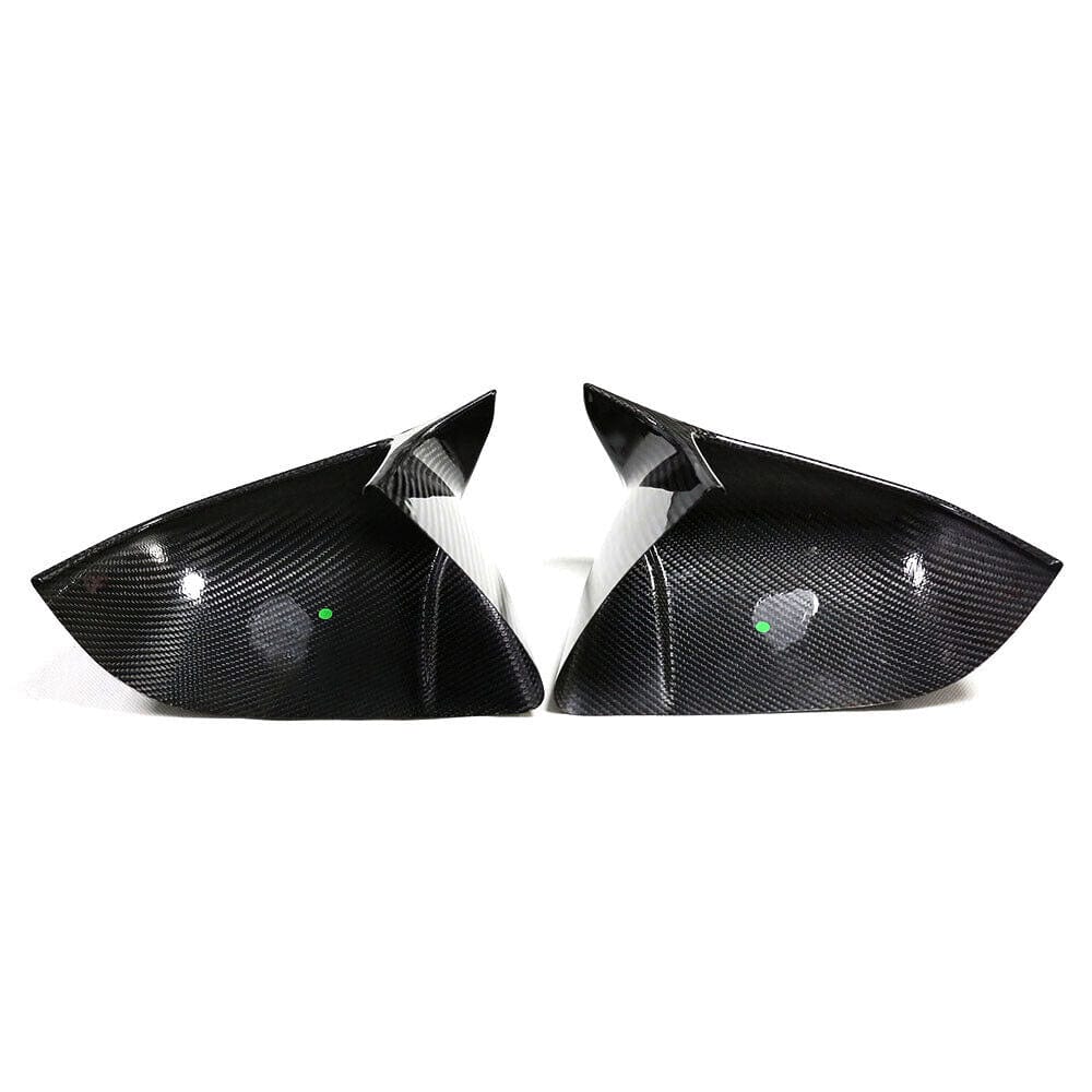 Slick Dry Matt Carbon Fiber M-Style Side Mirror Covers For Tesla Model 3 2017-2025 – Pair