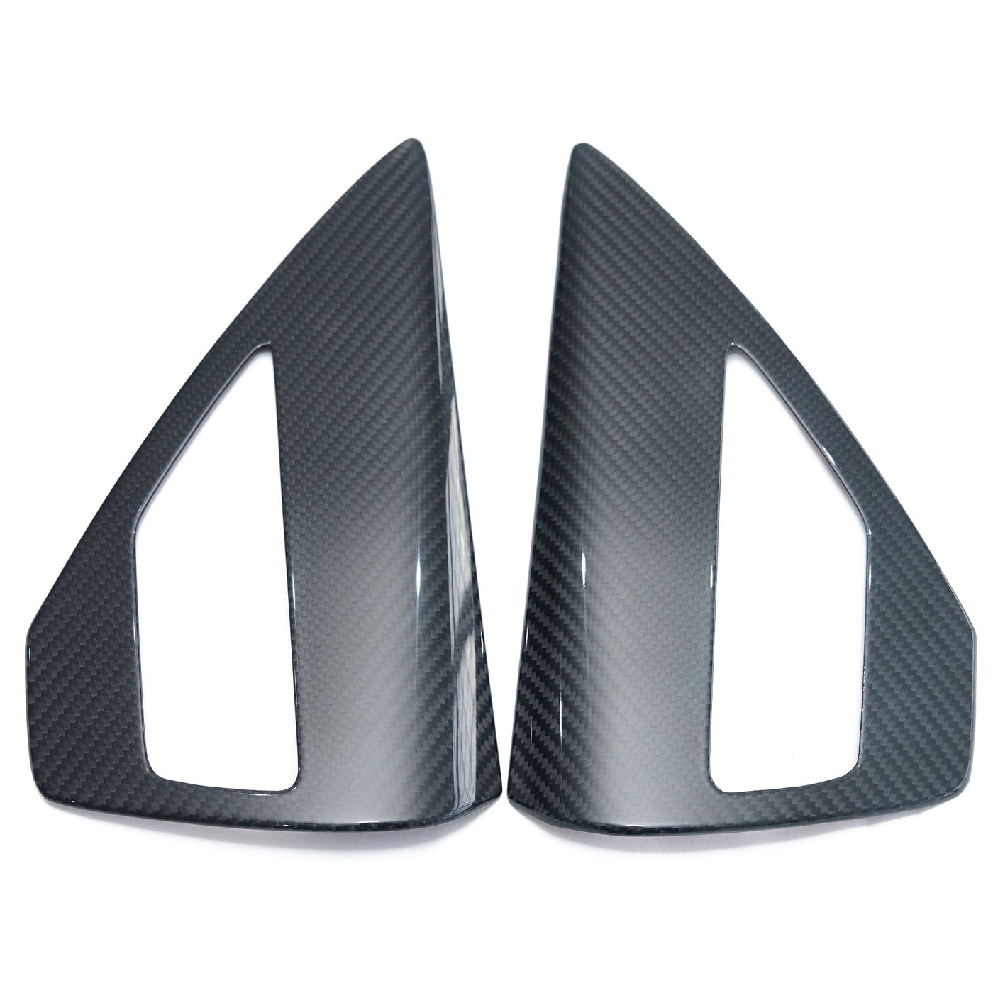 2PCs Genuine Gloss Carbon Fiber Tailgate Light Side Covers Set for Tesla Model Y 2020-2023 - PimpMyEV