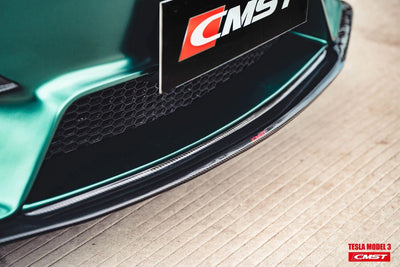 CMST Genuine Carbon Fiber Front Bumper V1 For Tesla Model 3 2017-2023 - PimpMyEV