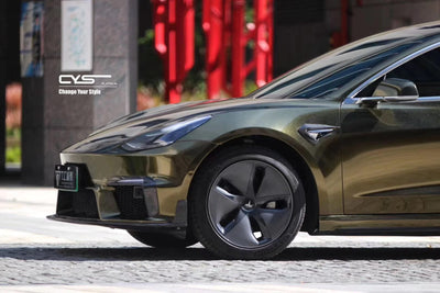 CMST Genuine Carbon Fiber Front Bumper V1 For Tesla Model 3 2017-2023 - PimpMyEV