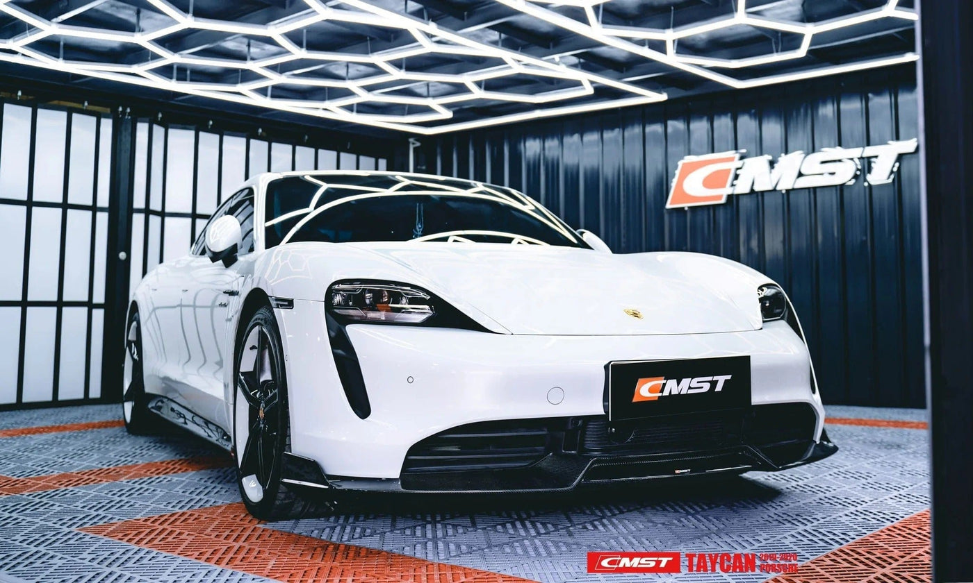 CMST Genuine Carbon Fiber Front Lip For Porsche Taycan Turbo & Turbo S 2021-2023 - PimpMyEV