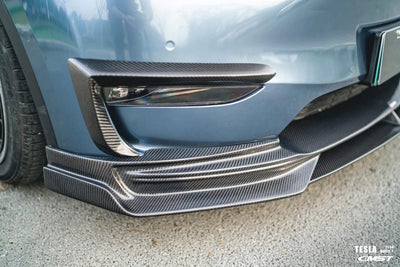 CMST Genuine Carbon Fiber Front Lip V3 For Tesla Model Y 2020-2023 - PimpMyEV