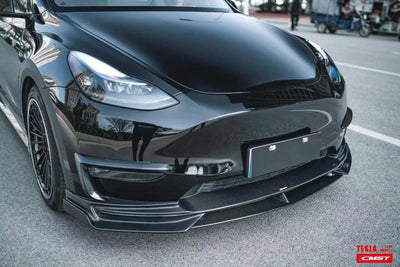 CMST Genuine Carbon Fiber Front Lip V3 For Tesla Model Y 2020-2023 - PimpMyEV