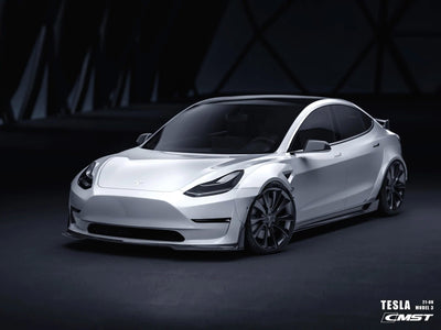 CMST Genuine Carbon Fiber Front Lip V5 For Tesla Model 3 2017-2023 - PimpMyEV