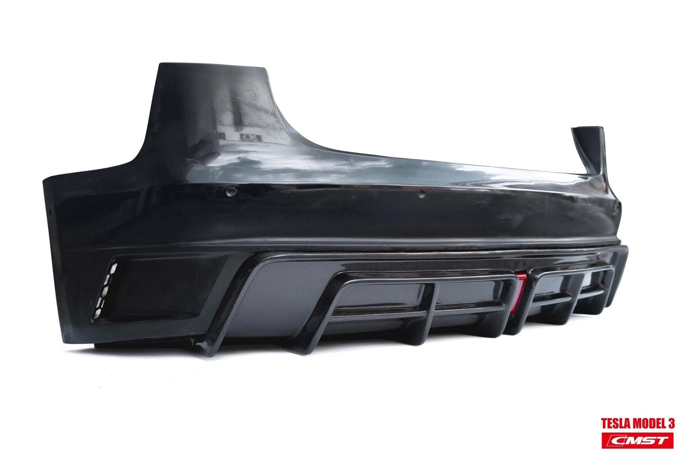hochwertige cmst design bodykit für tesla modell 3 auto stoßstange hinten  diffusor und heckspoiler für tesla modell 3 bodykit facelift