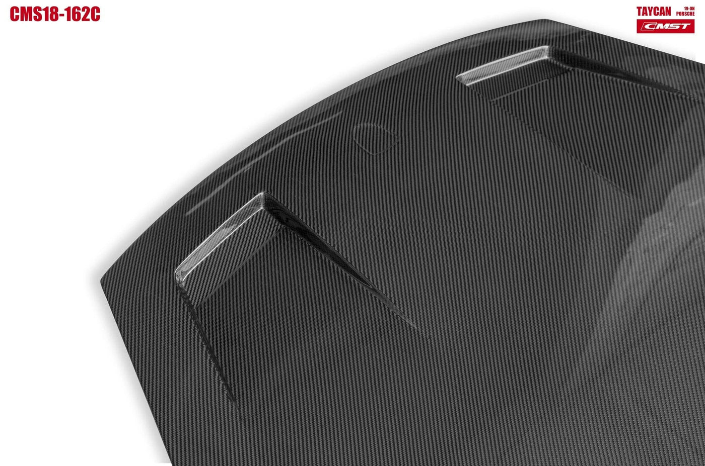 CMST Genuine Carbon Fiber Hood Bonnet For Porsche Taycan Turbo & Turbo S 2021-2023 - PimpMyEV