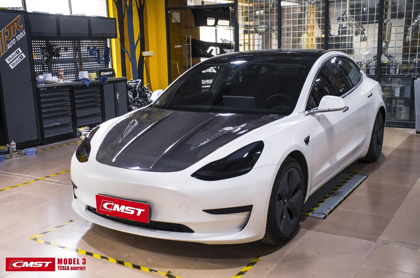 CMST Genuine Carbon Fiber Hood Bonnet For Tesla Model 3 2017-2023 - PimpMyEV