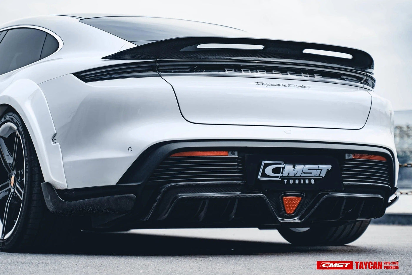 CMST Genuine Carbon Fiber Rear Diffuser For Porsche Taycan Turbo & Turbo S 2021-2023 - PimpMyEV