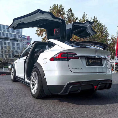 CMST Genuine Carbon Fiber Rear Diffuser For Tesla Model X 2017-2021 - PimpMyEV