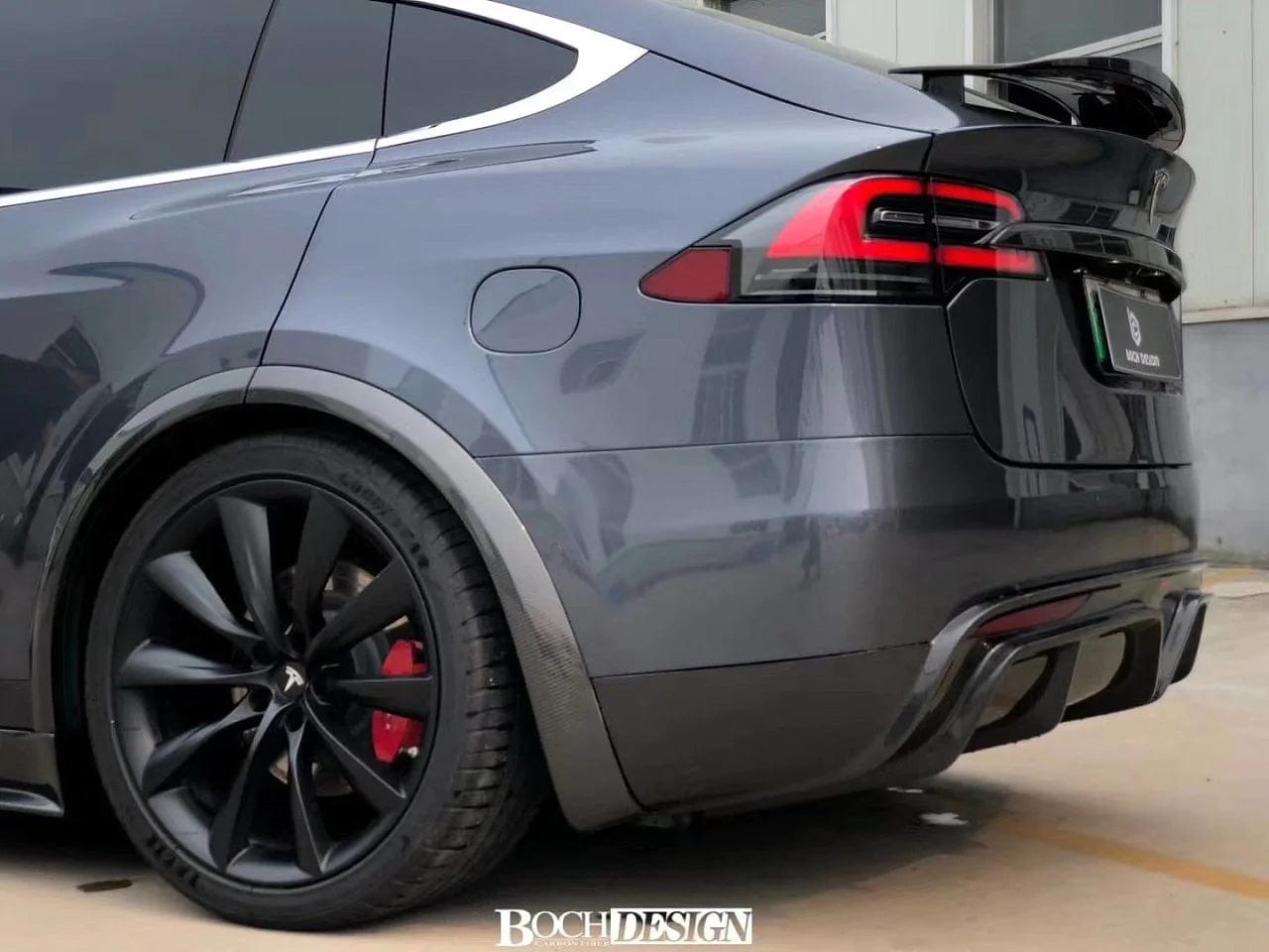 CMST Genuine Carbon Fiber Rear Diffuser For Tesla Model X 2017-2021 - PimpMyEV
