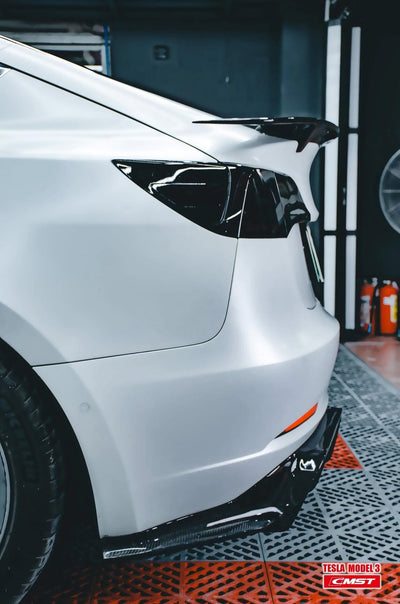 CMST Genuine Carbon Fiber Rear Diffuser V3 For Tesla Model 3 2017-2023 - PimpMyEV