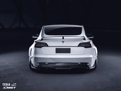 CMST Genuine Carbon Fiber Rear Diffuser V5 For Tesla Model 3 2017-2023 - PimpMyEV
