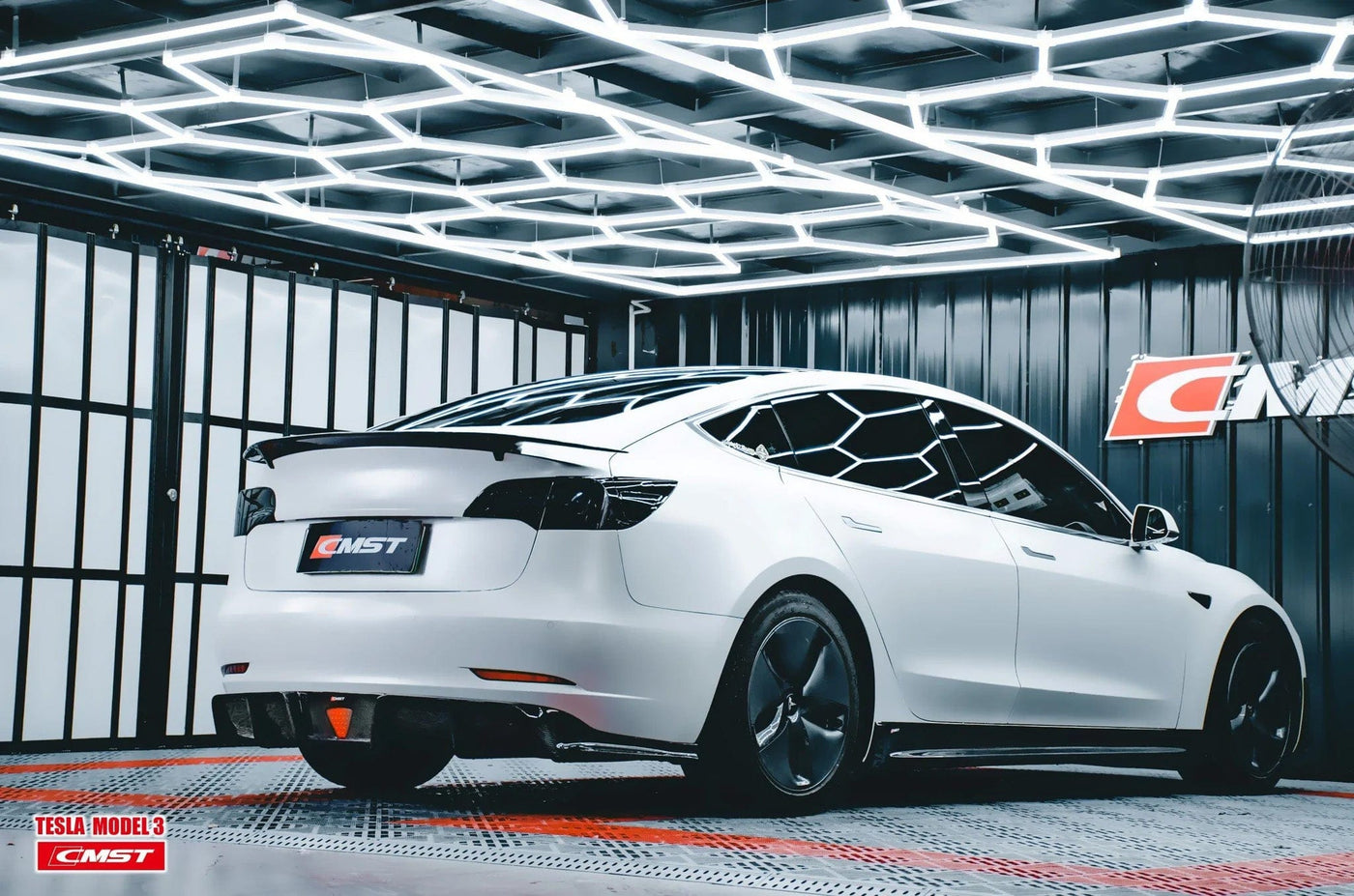 CMST Genuine Carbon Fiber Rear Spoiler V3 For Tesla Model 3 2017-2023 - PimpMyEV