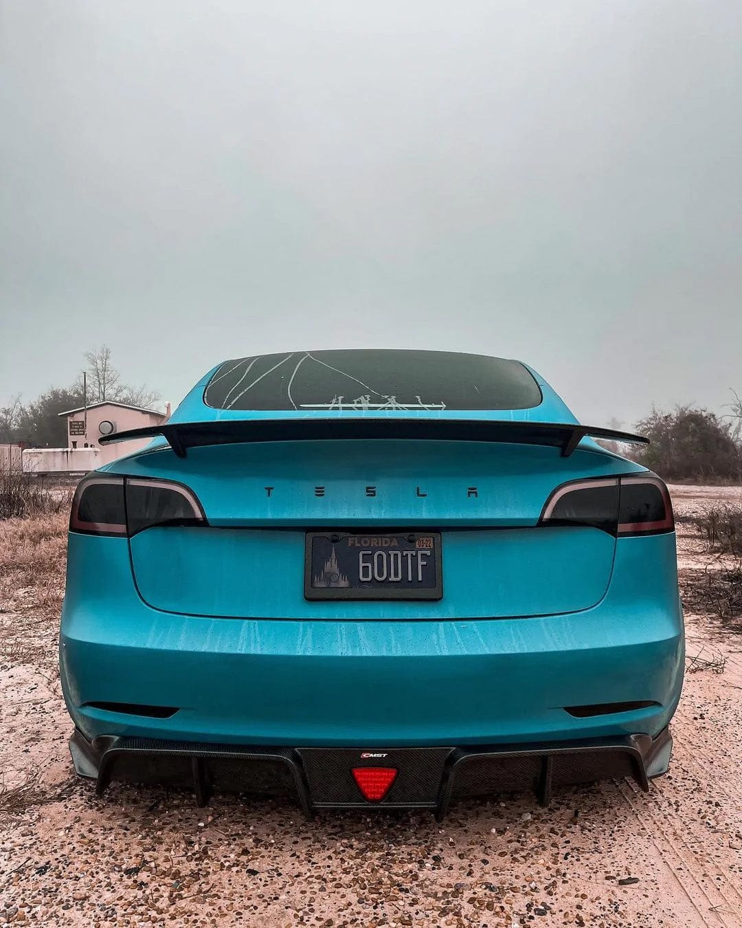 Kohlefaser-Heckbecherhalterabdeckung für Tesla Model 3 Highland