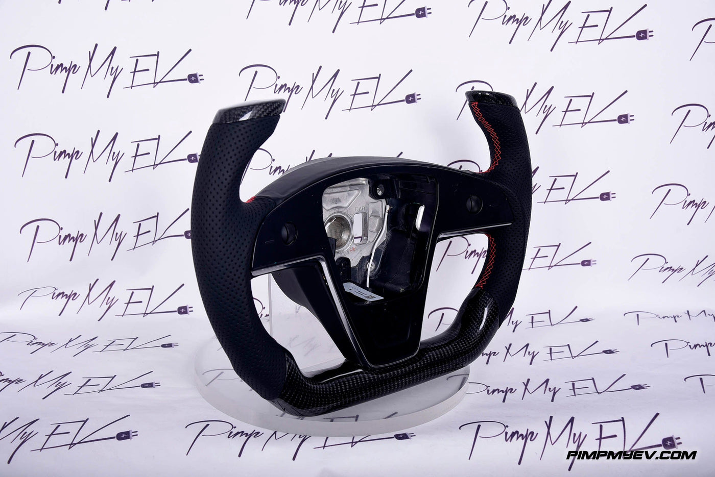 Custom Cockpit Style Yoke Steering Wheel Replacement for Tesla Model S/X Or Plaid 2021-2023 - PimpMyEV