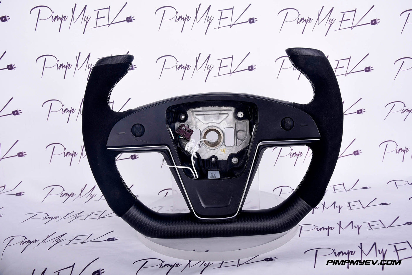 Custom Cockpit Style Yoke Steering Wheel Replacement for Tesla Model S/X Or Plaid 2021-2023 - PimpMyEV