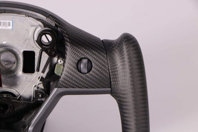 Custom Dry Carbon Fiber Yoke Steering Wheel Replacement for Model 3 & Model Y - PimpMyEV