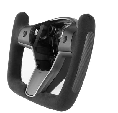 Custom Dry Carbon Fiber Yoke Steering Wheel Replacement for Model 3 & Model Y - PimpMyEV